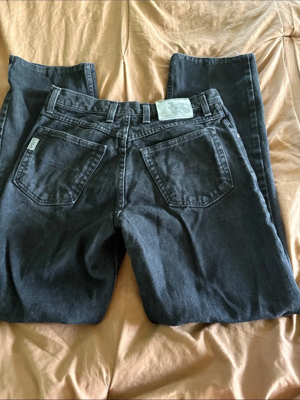 Slim Straight Men's Jeans in black USA MADE TEXAS JEANS